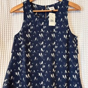 CABI  Navy Parakeet Tank Size Small NWT
